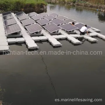 Sistema solar flotante de pontón de plástico HDPE modular